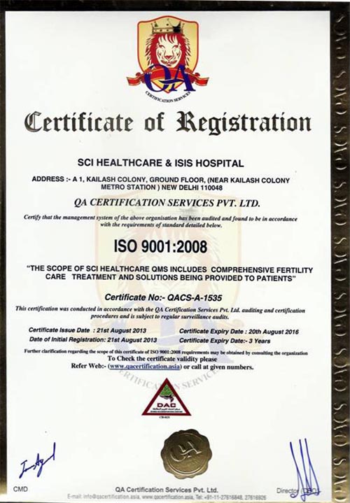 Registration Certificates of ISIS Hospital and SCI Healthcare